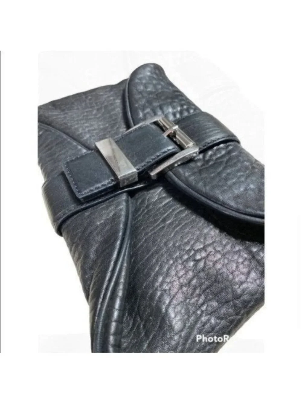 Michael Kors Leather Clutch | Black & Silver | With Dust Bag